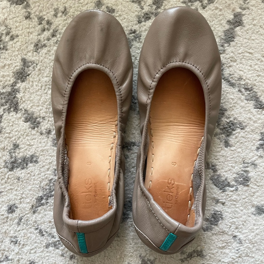 Tieks Taupe Ballet Flats